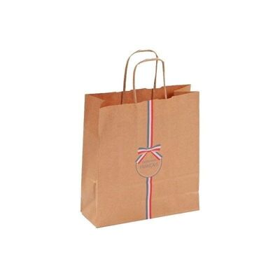 Kraft bag 90g French products twisted handles-C142