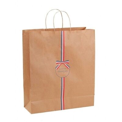 Borsa Kraft 100g Prodotti francesi manici intrecciati-C144