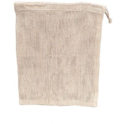 Cotton mesh bulk bag with drawstring-C219