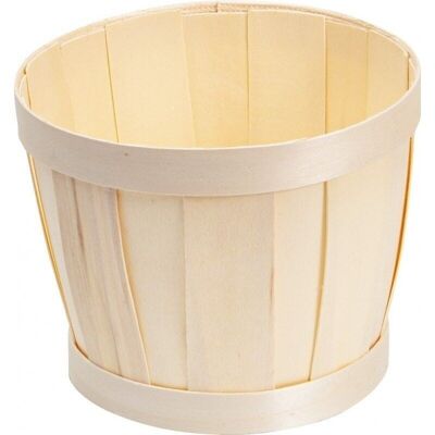 Cesta de madera natural capacidad 3,86L -C314