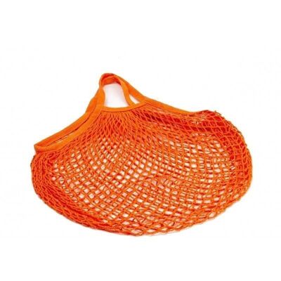 Orangefarbene Netztasche aus Baumwolle-C436