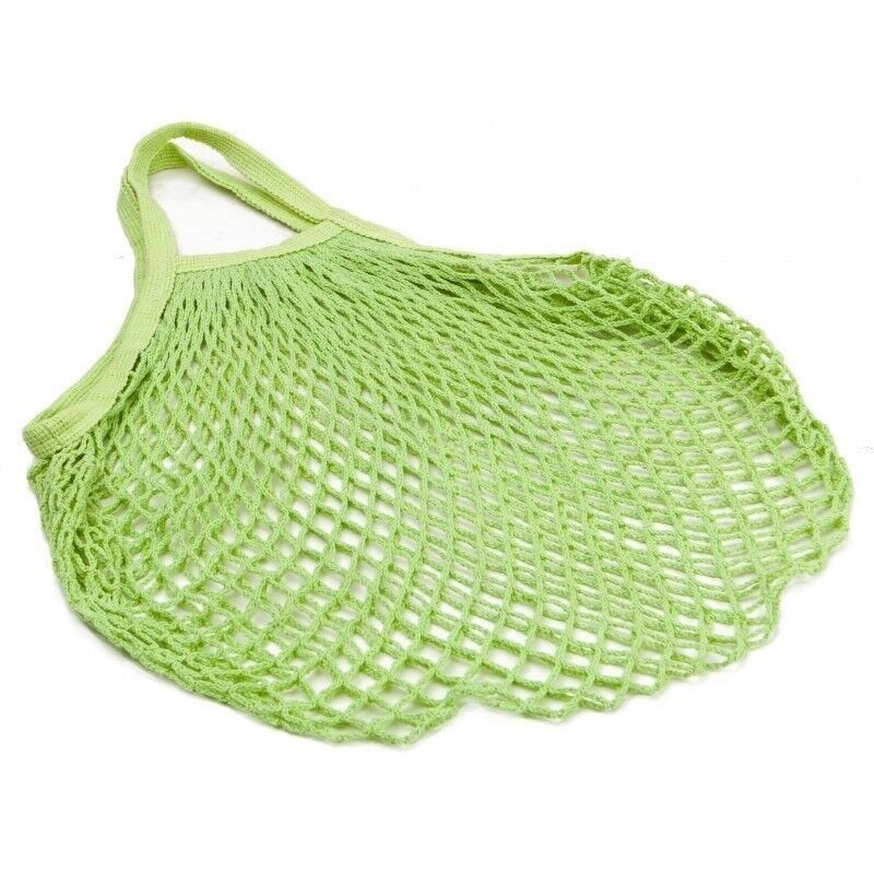 Sac filet en coton vert pale-C437