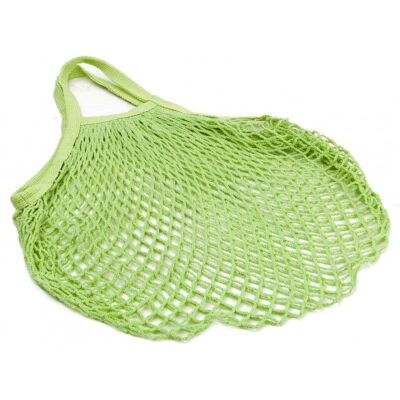 Pale green cotton net bag-C437