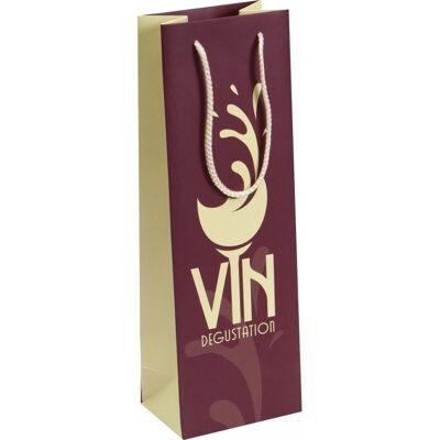 FSC cardboard bag 'VIN TASTING' for 1 bottle-C711