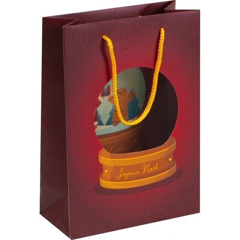 Cardboard bag FSC snow globe + window PVC-C728