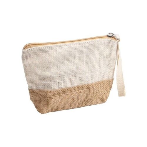 Pochette en jute ecru et naturel-A114