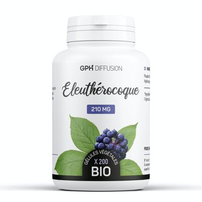 Eleuterococco biologico - 210 mg - 200 capsule vegetali