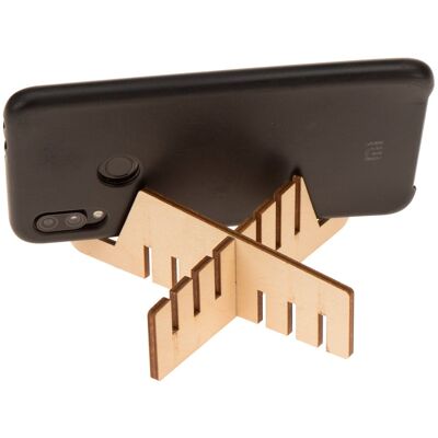 Support en bois pour puzzles et téléphones