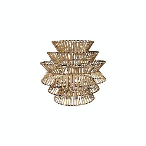 CACHE AMPOULE EN BAMBOU NATUREL TRESSE A LA MAIN 51X51X46CM GANON