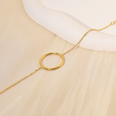 Circle golden chain bracelet