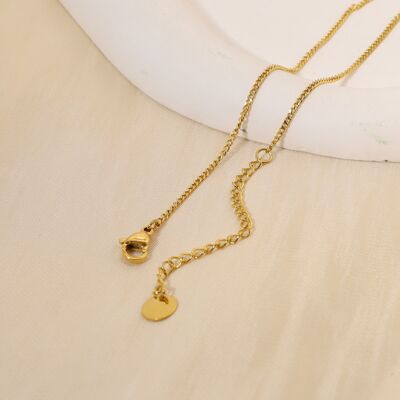 Golden Y necklace with rhinestones