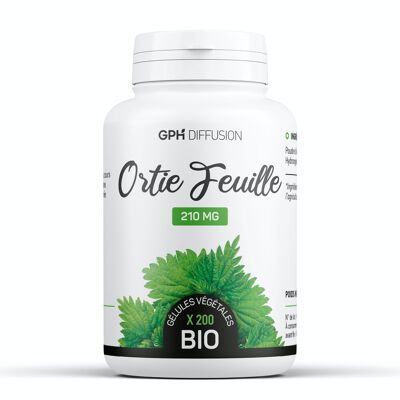 Organic Leaf Nettle - 210 mg - 200 vegetarian capsules