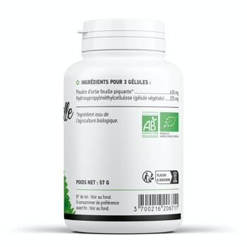 Ortie feuille Biologique - 210 mg - 200 gélules végétales 3