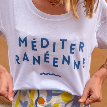 Tshirt femme en coton bio imprimé Méditerranéenne 3