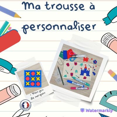 Kit DIY Enfant : Trousse en coton à personnaliser