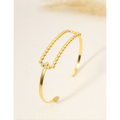 Bracciale bangle lungo rettangolo dorato