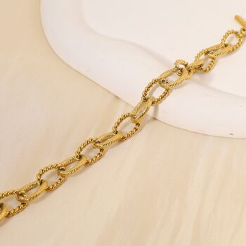 Bracelet doré chaîne entremelés 1