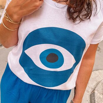 Tshirt femme en coton bio imprimé Oeil 3