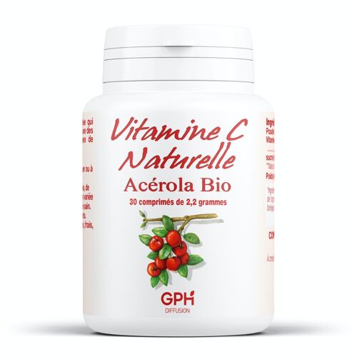 Vitamine C naturelle Acérola Biologique - 175 mg - 30 comprimés