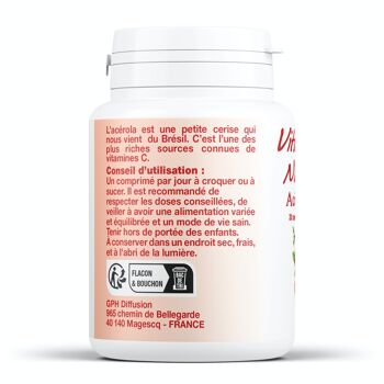 Vitamine C naturelle Acérola Biologique - 175 mg - 30 comprimés 2