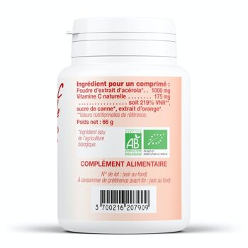 Vitamine C naturelle Acérola Biologique - 175 mg - 30 comprimés 3