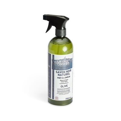 Black soap in spray with OLIVE oil – 750ml – Eco-detergent
