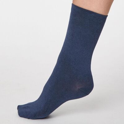 SOLID JACKIE SOCKS - DENIM