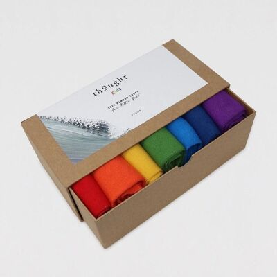 Baby Rainbow Bamboo 7 Pack Sock Box