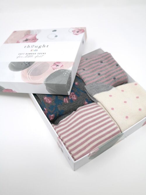 Rose Kids 4 Socks Gift Box - Multi - Size 2Y-3Y