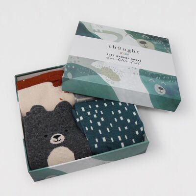 ORPHA KIDS ANIMAL 4 SOCKS GIFT BOX - MULTI - Size 2Y-3Y