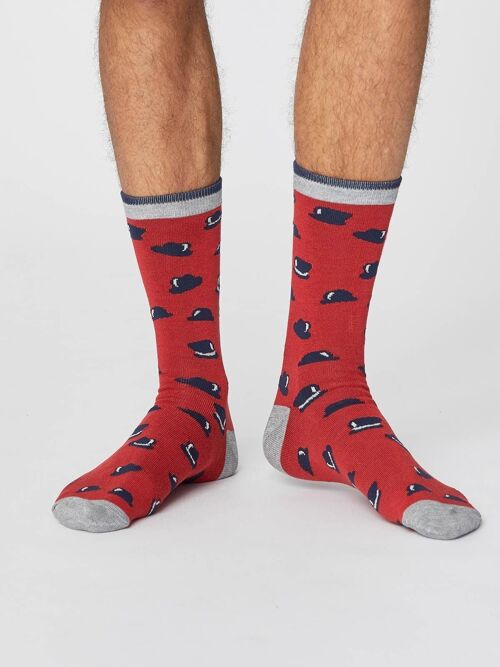Gentlemen Socks - Hibiscus Red