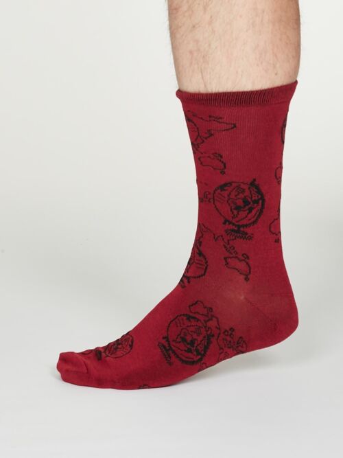 Thaddens Socks - Cranberry