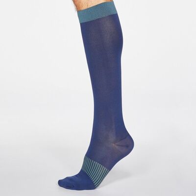 Declan Flight Socks - Denim Blue