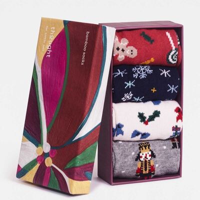 Noel Baby Organic Cotton Christmas Sock Box - Multi