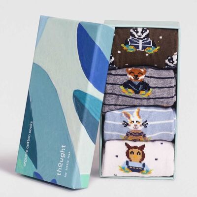 Ash Baby Organic Cotton Animal Sock Box - Multi