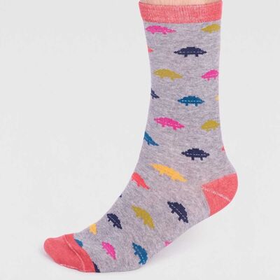 Salas Organic Cotton Rocket Socks - Grey Marle