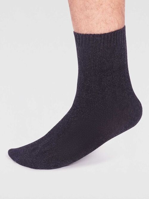 Hendrix Organic Cotton Rib Socks - Black