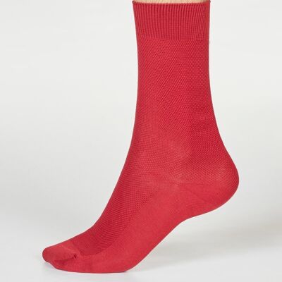 Rodney Dress Socks - Wine Red