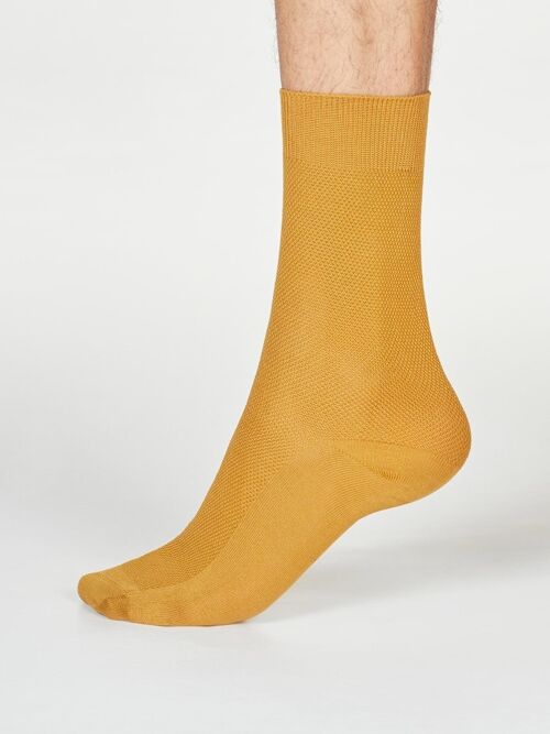 Rodney Dress Socks - Amber Yellow