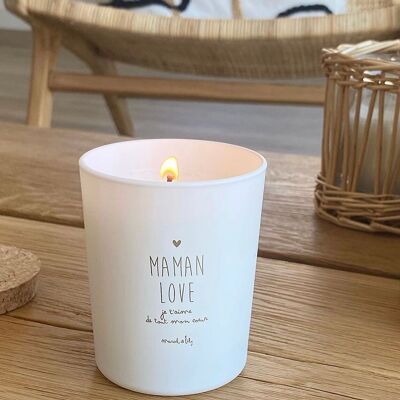 Handmade Vegetable Candle "Maman Love" Honey - Mother's Day
