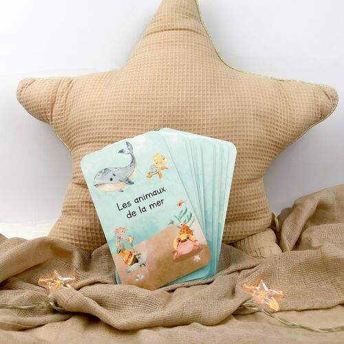 Jeu de carte bébé - Les animaux de la mer