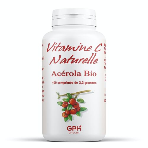 Vitamine C naturelle Acérola Biologique - 175 mg - 100 comprimés