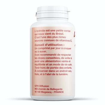 Vitamine C naturelle Acérola Biologique - 175 mg - 100 comprimés 2