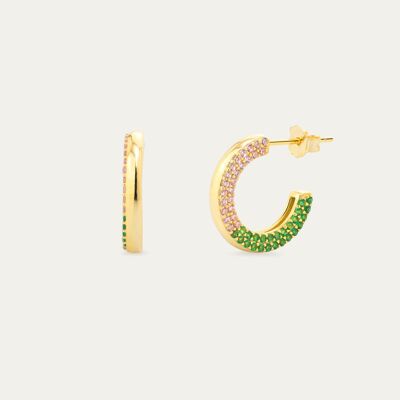 Edna Colors Gold Hoops