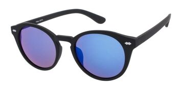 Lunettes de soleil - Icon Eyewear JAQUIM - Monture Matt Black / Blue Lens avec lentille Blue Mirror 1