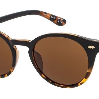 Sonnenbrille - Icon Eyewear JAQUIM - Rahmen in Schwarz und Schildpatt mit braunen Gläsern