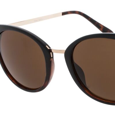 Sunglasses - Icon Eyewear VERA - Black & Tortoise frame with Brown lens