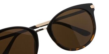 Lunettes de soleil - Icon Eyewear VERA - Monture Noir & Tortue avec verres Marron 3
