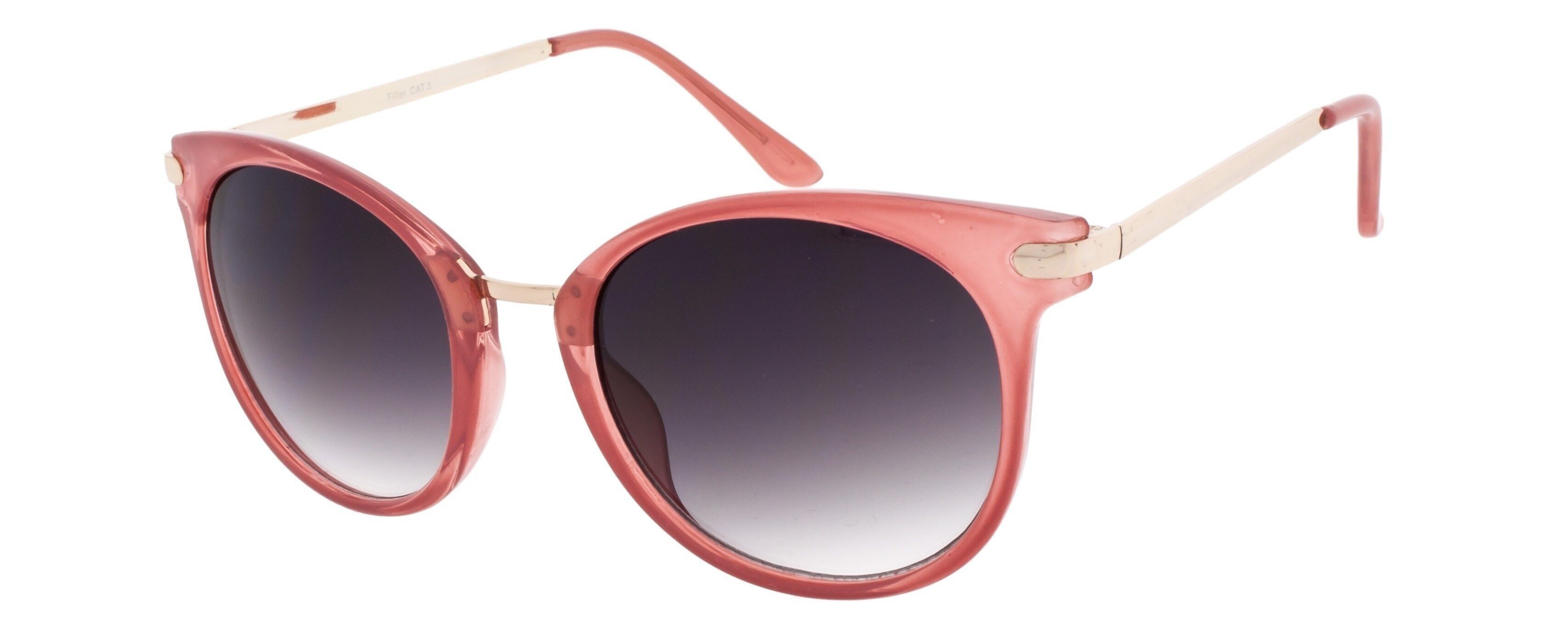 Sonnenbrille - Icon Eyewear VERA - Rosa Rahmen mit hellgrauen Gläsern