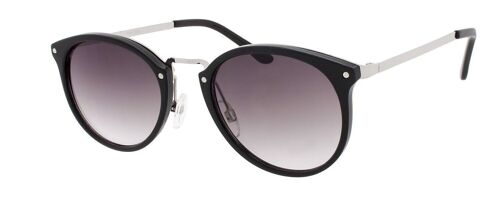 Sunglasses - Icon Eyewear BERLIN - Black frame with Light grey lens